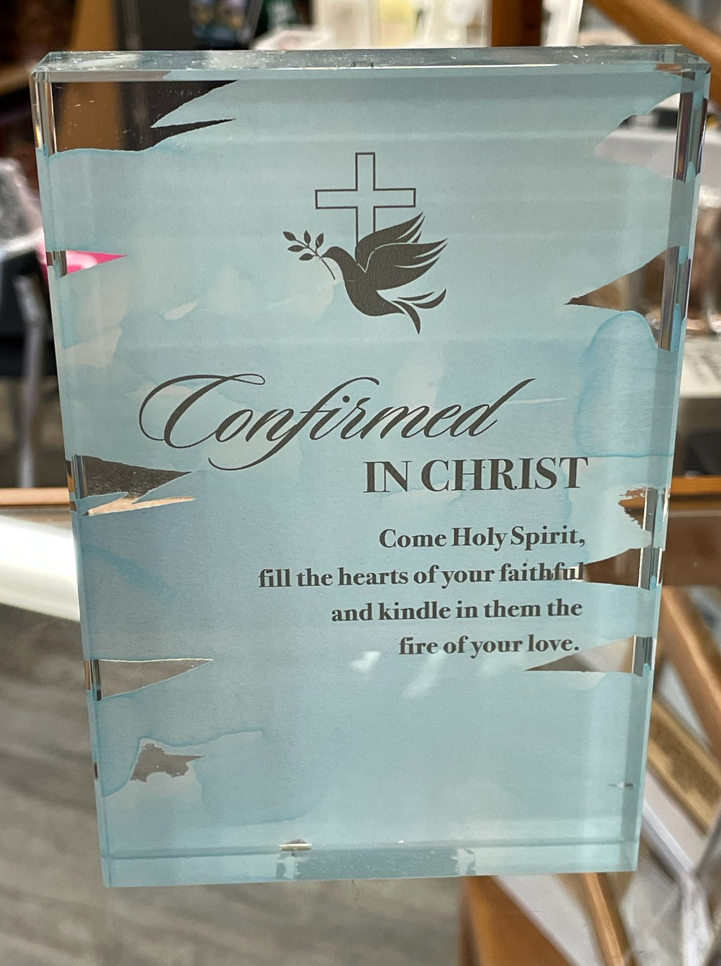 CONFIRMATION PLAQUE GLASS