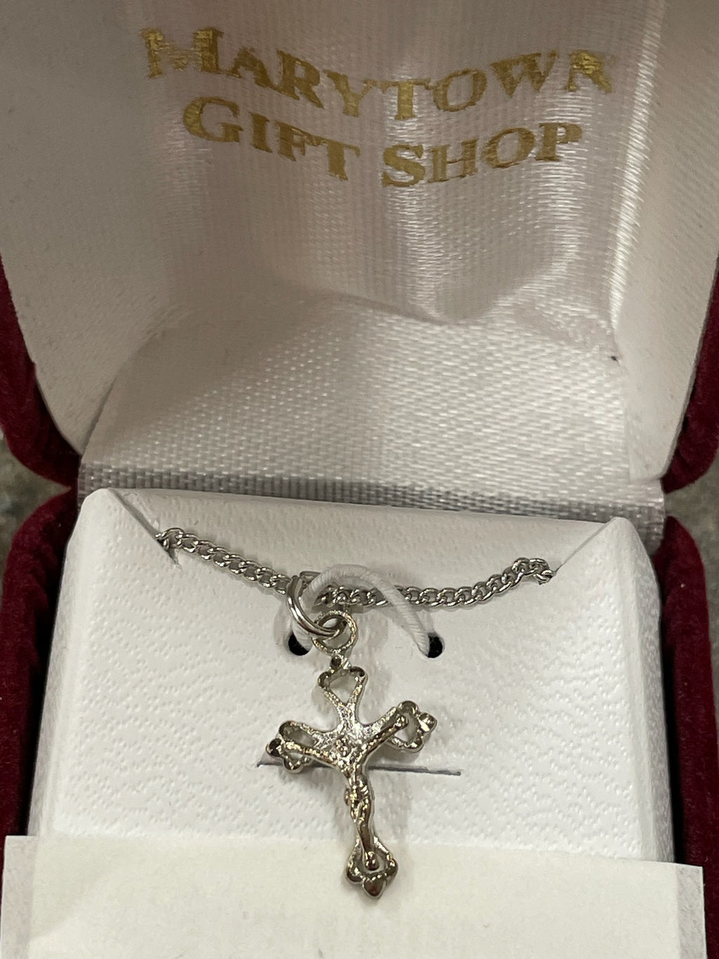 SS CRUCIFIX SM OPEN ENDS 16/18