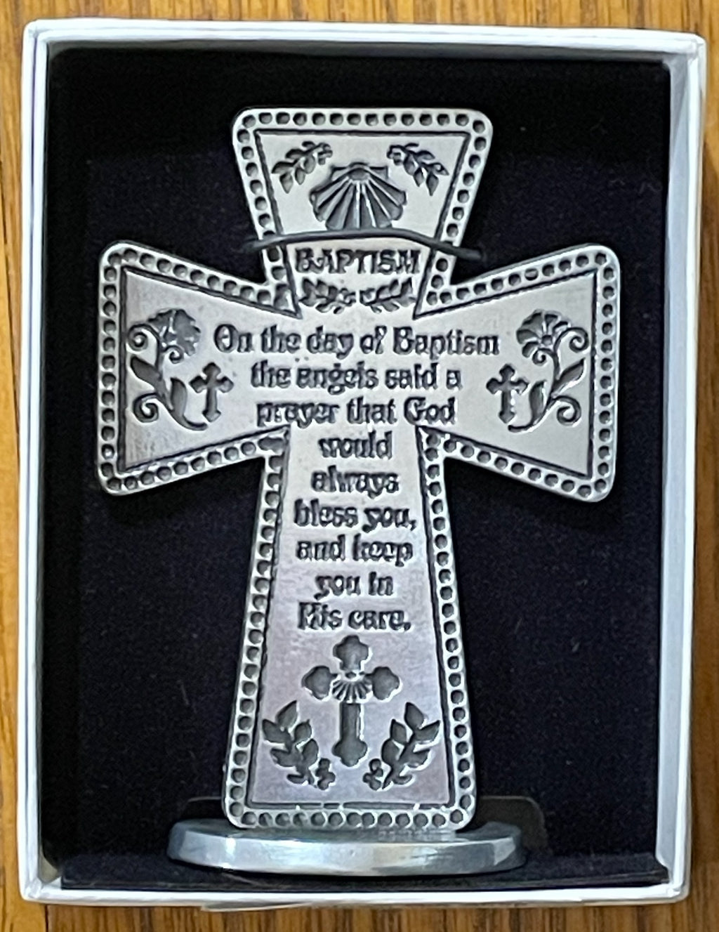 BAPTISM STANDING CROSS 3"