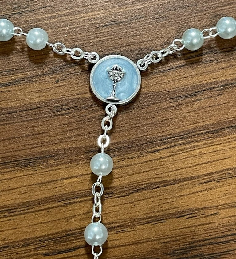 BLUE BEAD COMMUNION ROSARY