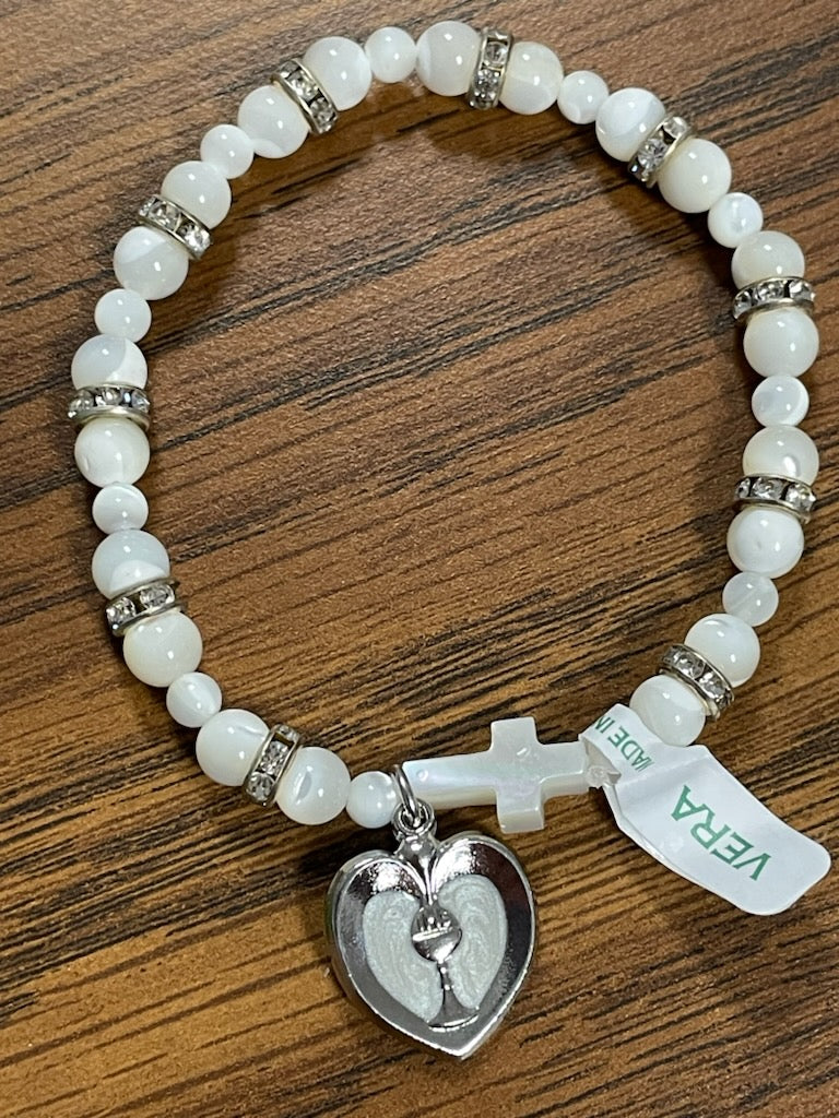 FAUX PEARL COMMUNION BRACELET