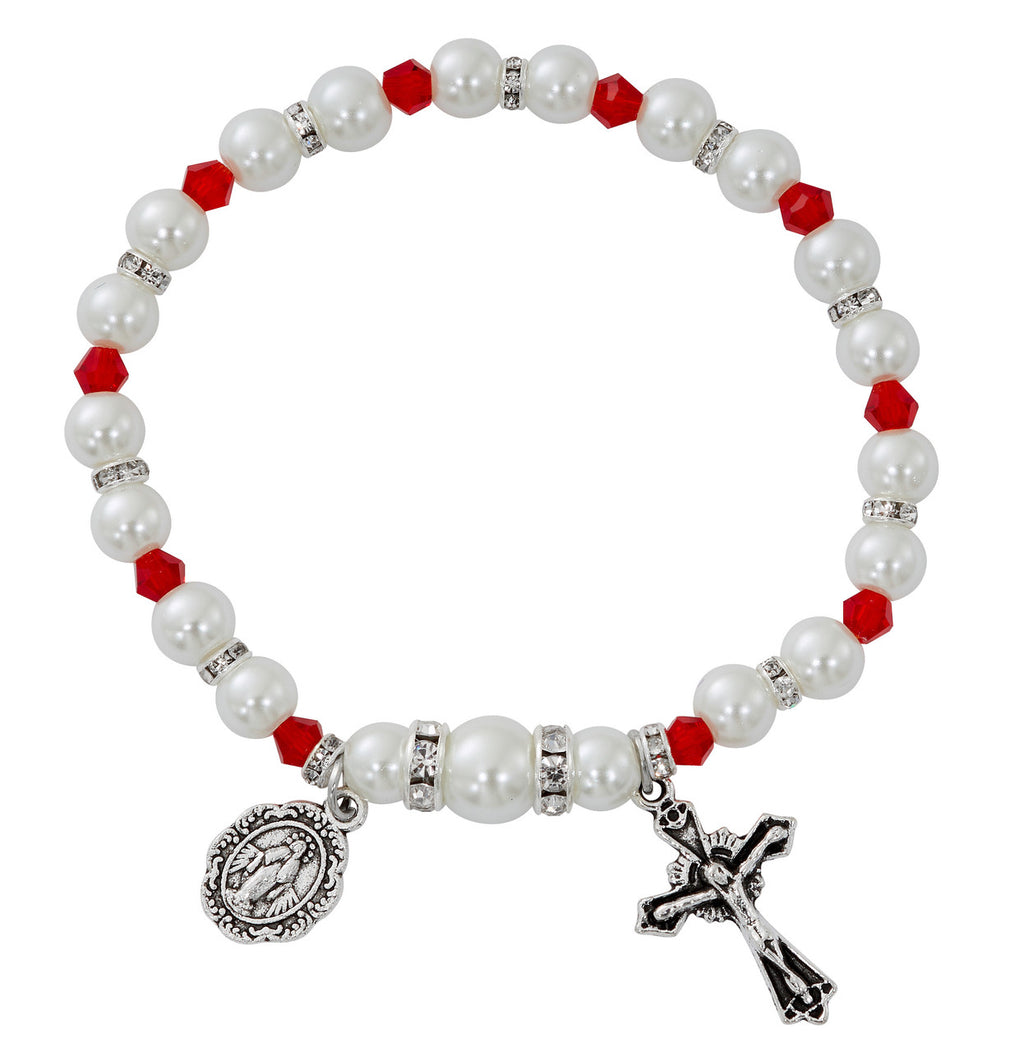 JULY RUBY PEARL BRACELET