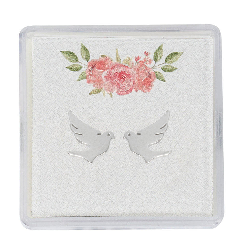 DOVE SILVER STUD EARRINGS