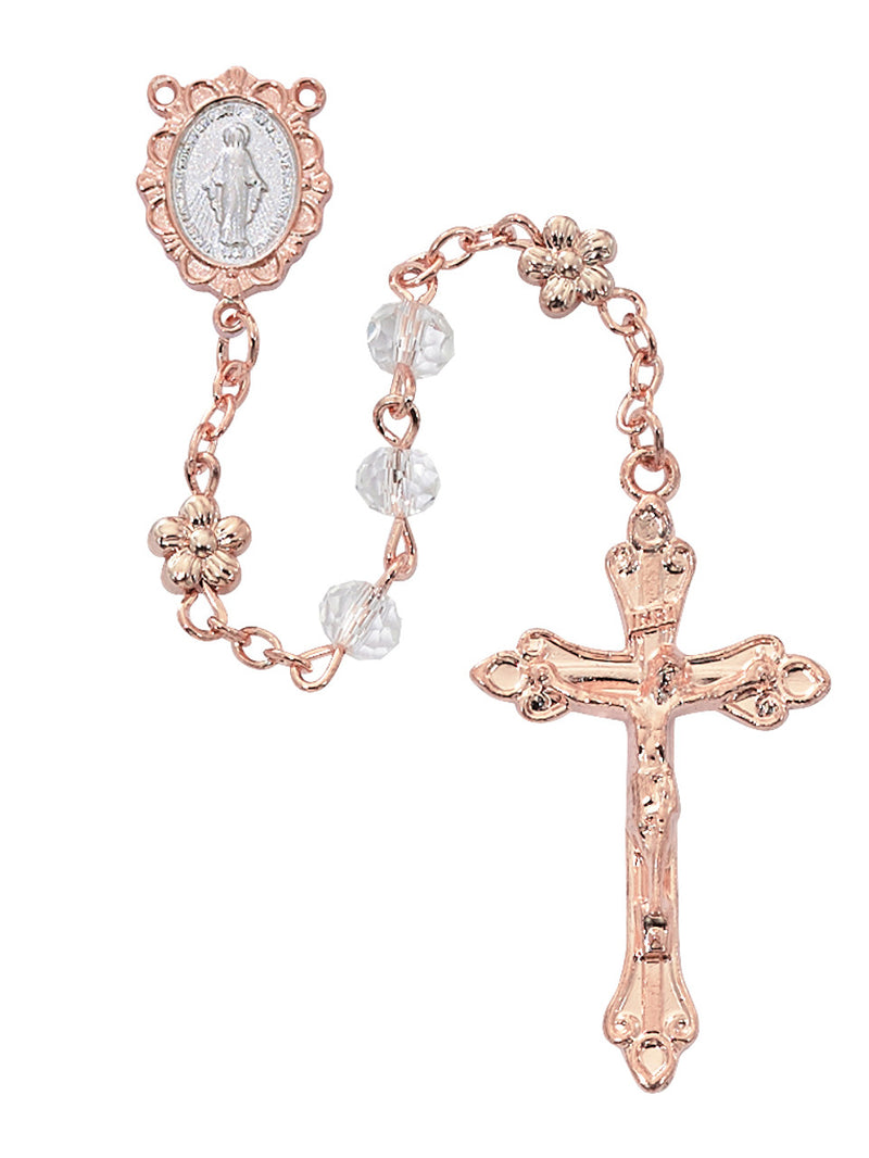 IMM ROSE GOLD CRYSTAL ROSARY