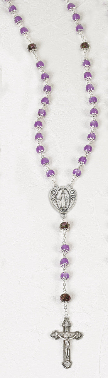 VIOLET GL ROSARY CRYSTAL O.F.