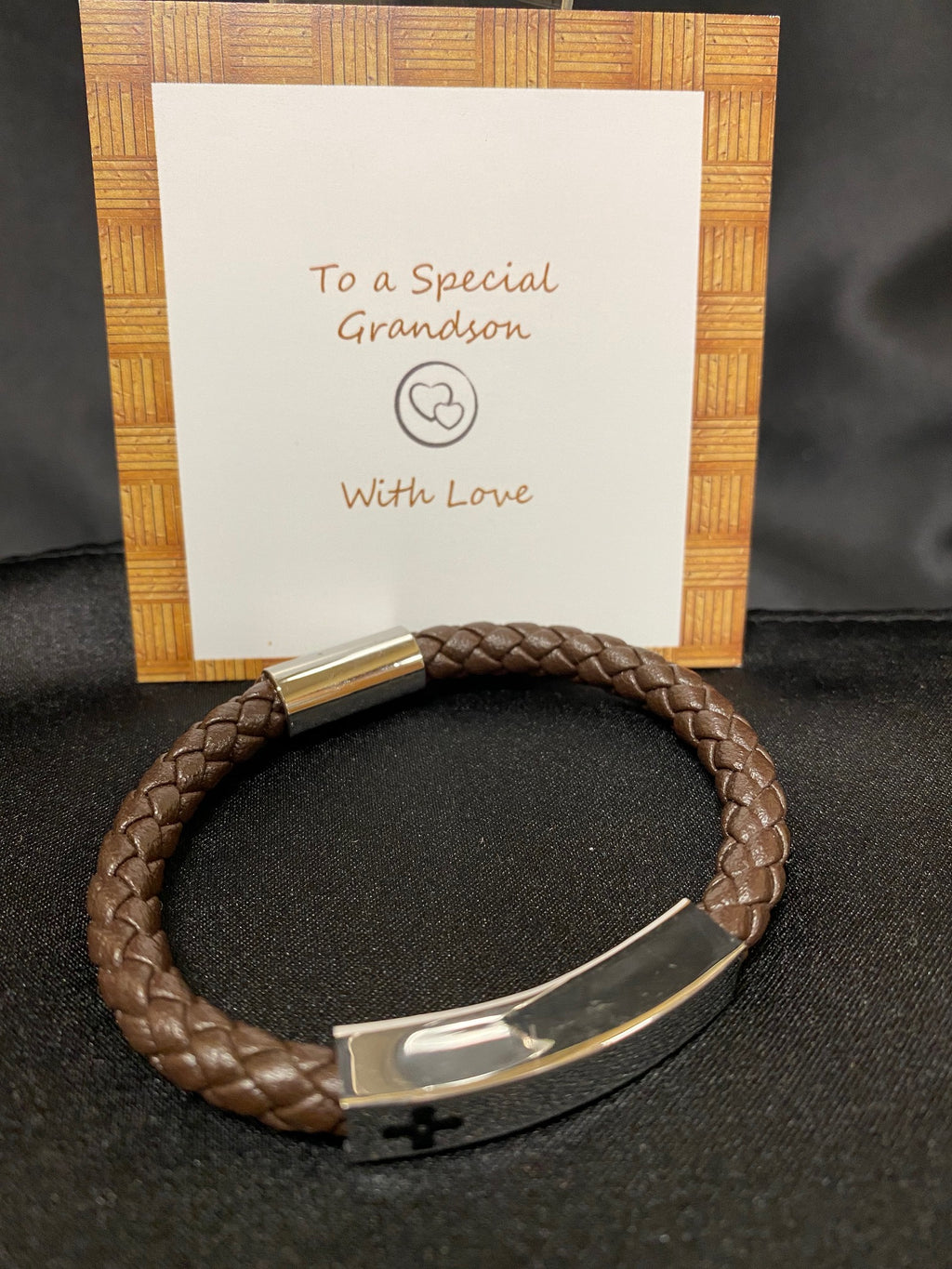 BOYS CROSS ID MAGNET BRACELET