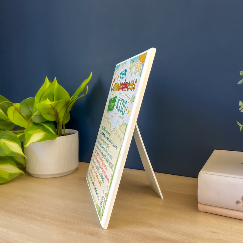 TEN COMMANDMENTS FOR KIDS PLQ