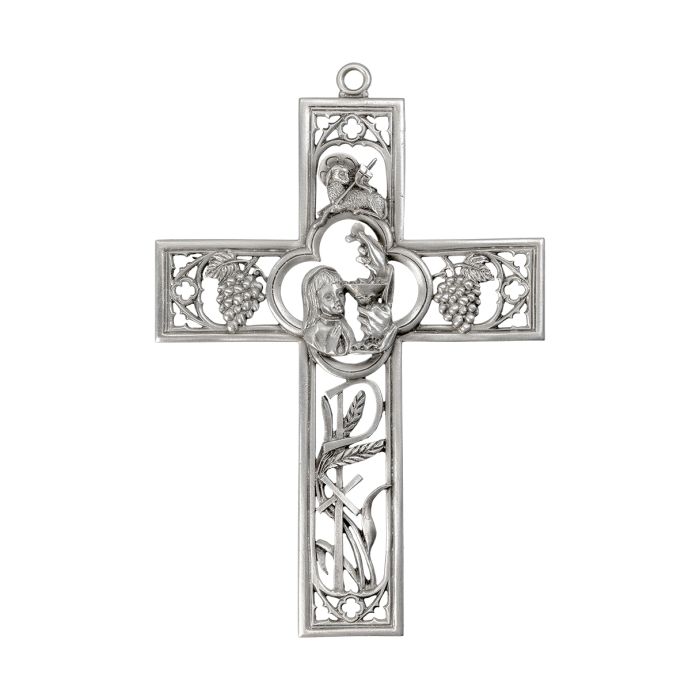 6" PEWTER COMM CROSS GIRL