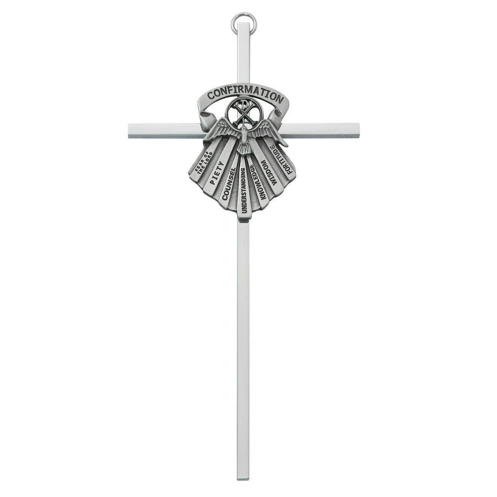SILVER CONFIRMATION CROSS 6"