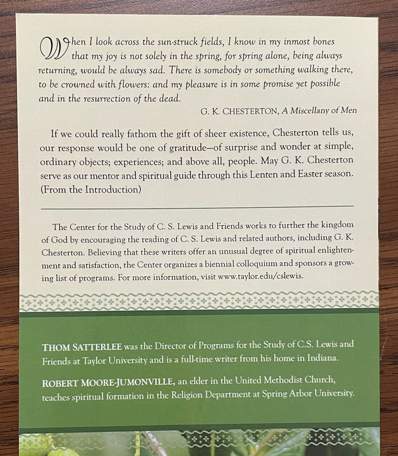 LENT& EASTER WISDOM CHESTERTON