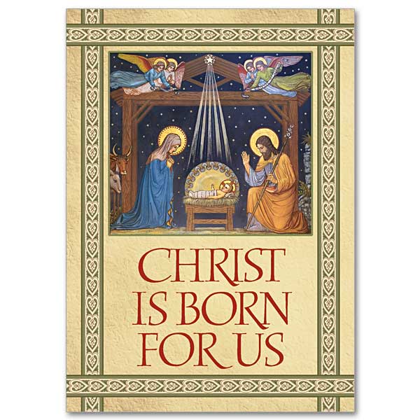 18CT CHRIST IS BORN FOR US BOX