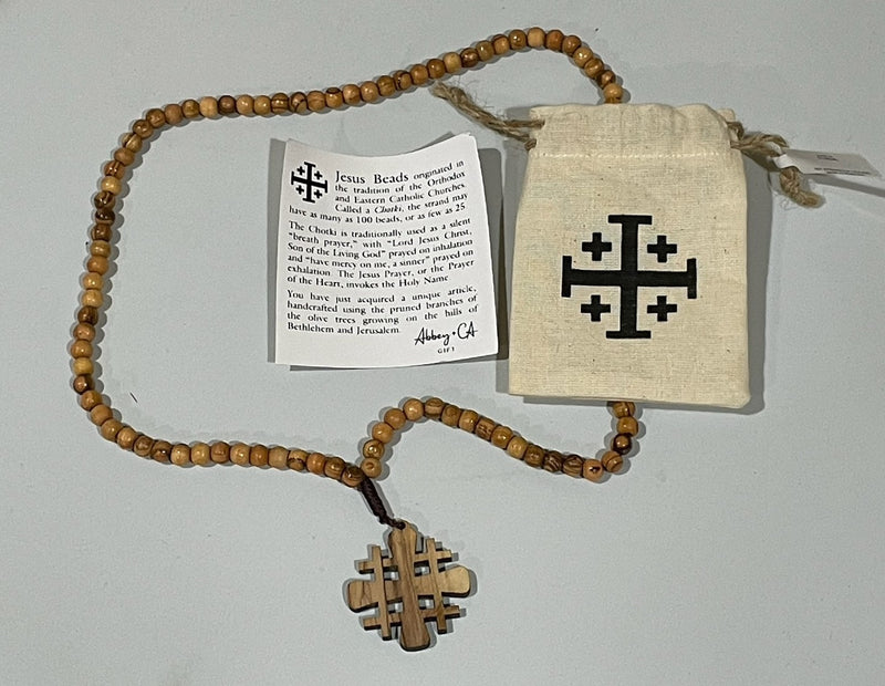 OLIVEWOOD JESUS BEADS IN POUCH