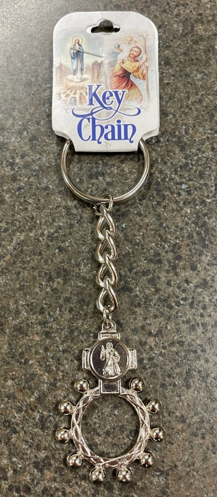 DIV MERCY ROSARY RING KEY RING