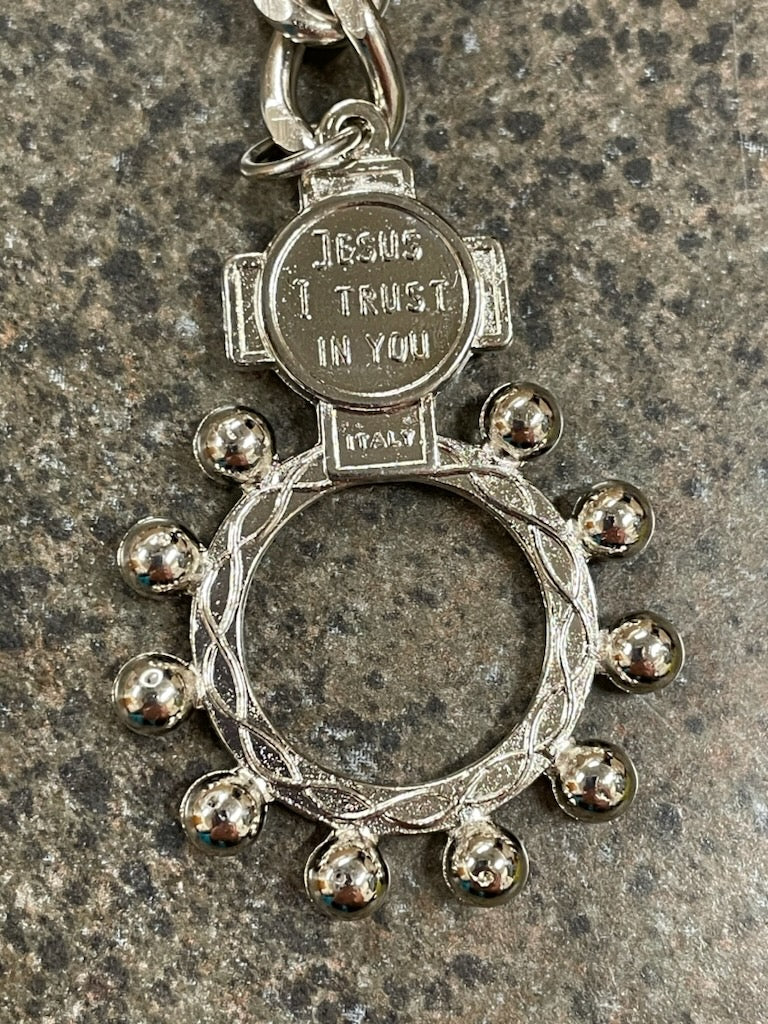DIV MERCY ROSARY RING KEY RING
