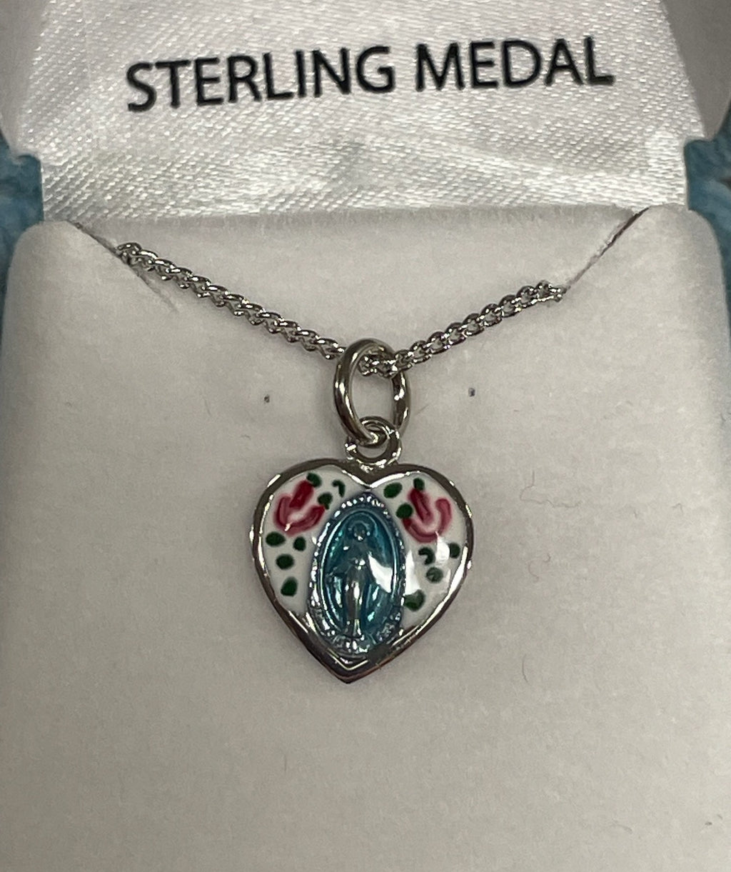 SS FLOWER HEART BL ENAM MIRAC