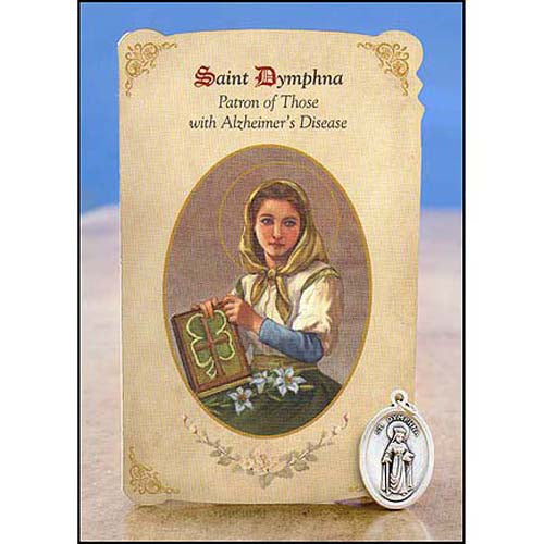 ST DYMPHNA HEALING MEDAL & CRD