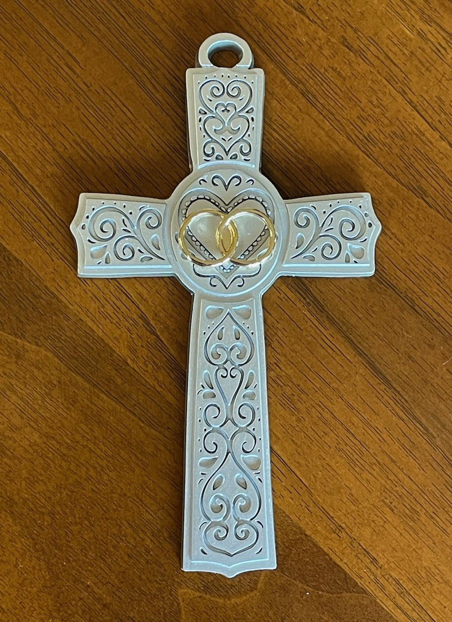 6" FILIGREE WEDDING CROSS