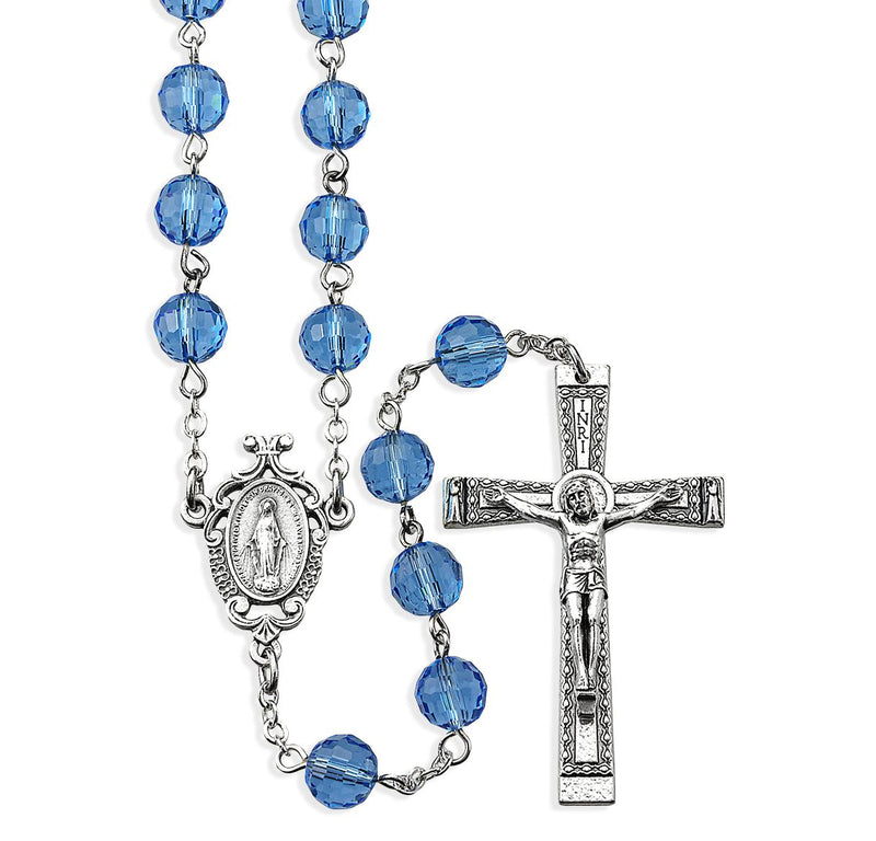 8MM SAPPHIRE ROSARY