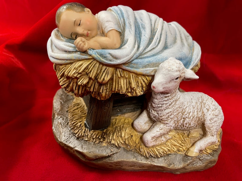 SLEEPING CHILD JESUS WITH LAMB