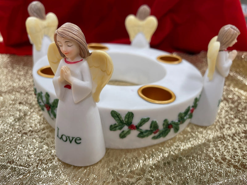 ANGEL ADVENT WREATH NO CANDLES