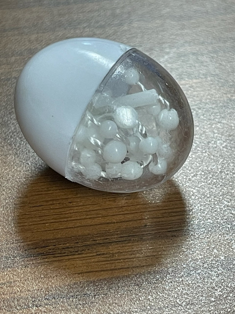 WHT CORD ROSARY IN EGG