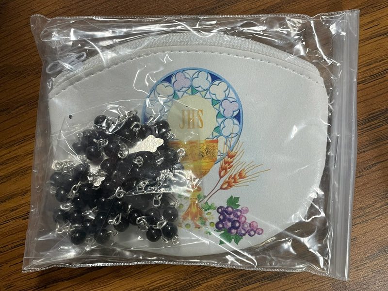 COMM ROSARY & POUCH SET BOY