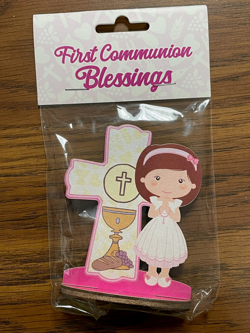 1ST COM GIRL WITH CROSS STATUE