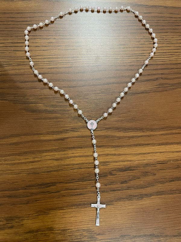 PINK BEAD COMMUNION ROSARY