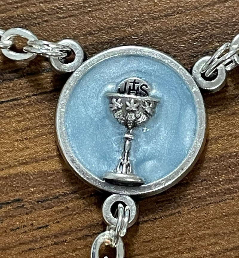 BLUE BEAD COMMUNION ROSARY