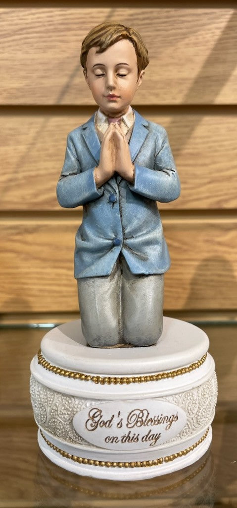 KNEELING BOY COMMUNION FIGURE
