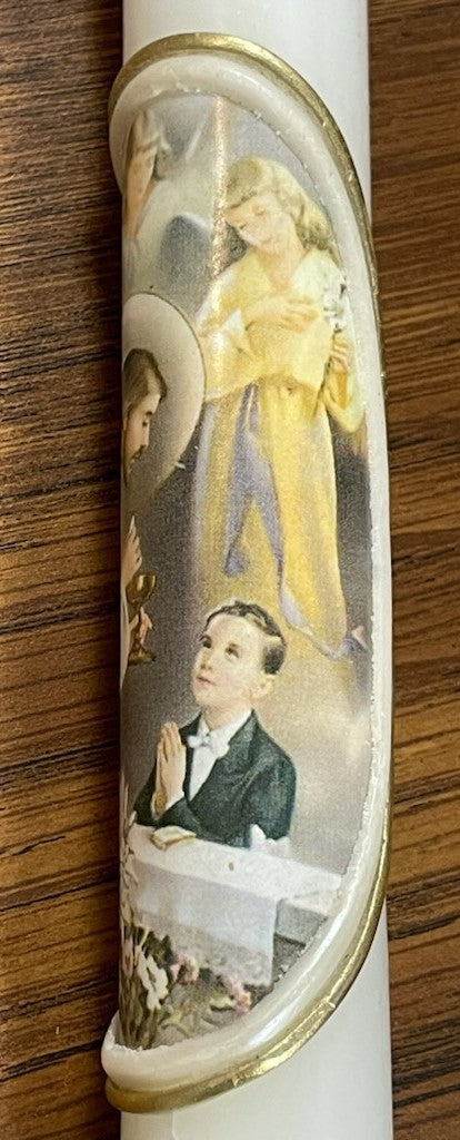 FIRST COMMUNION CANDLE BOY 12"
