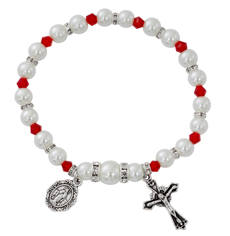 JULY RUBY PEARL BRACELET