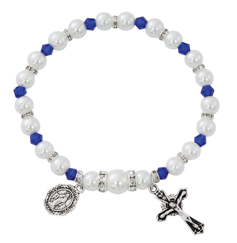 SEPTEMBER SAPPH PEARL BRACELET