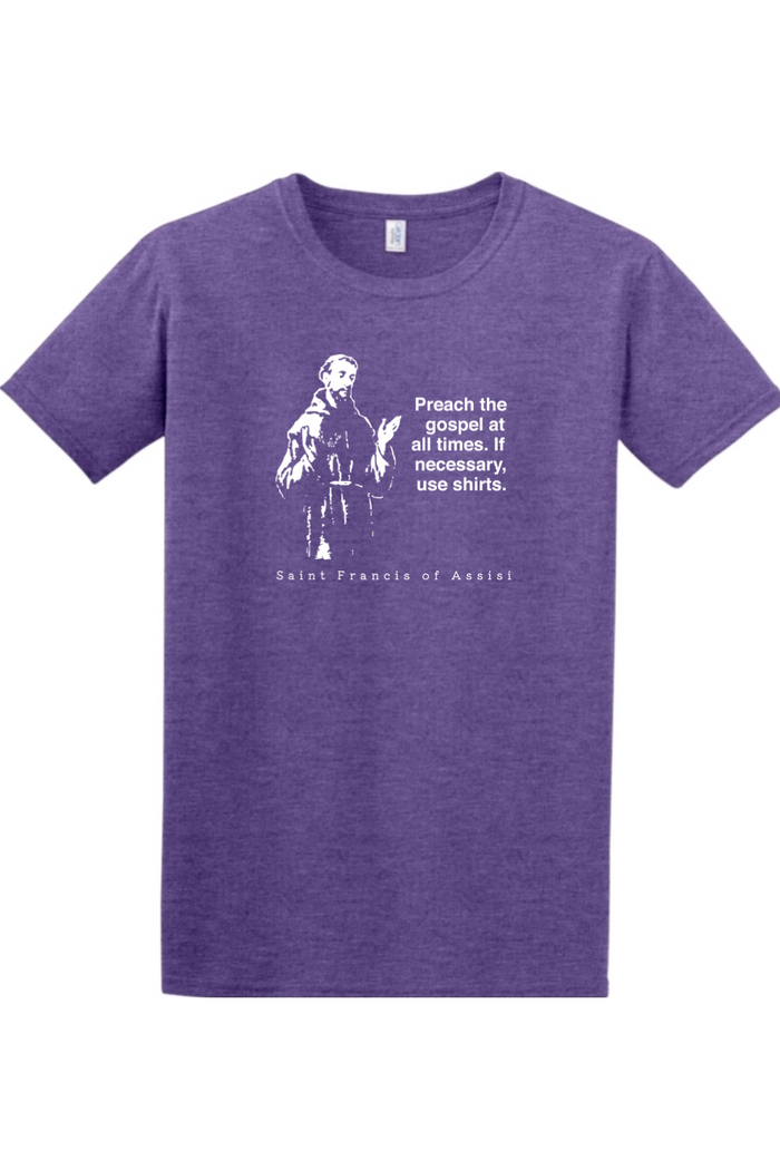 ST FRANCIS PREACH T PRPL XL
