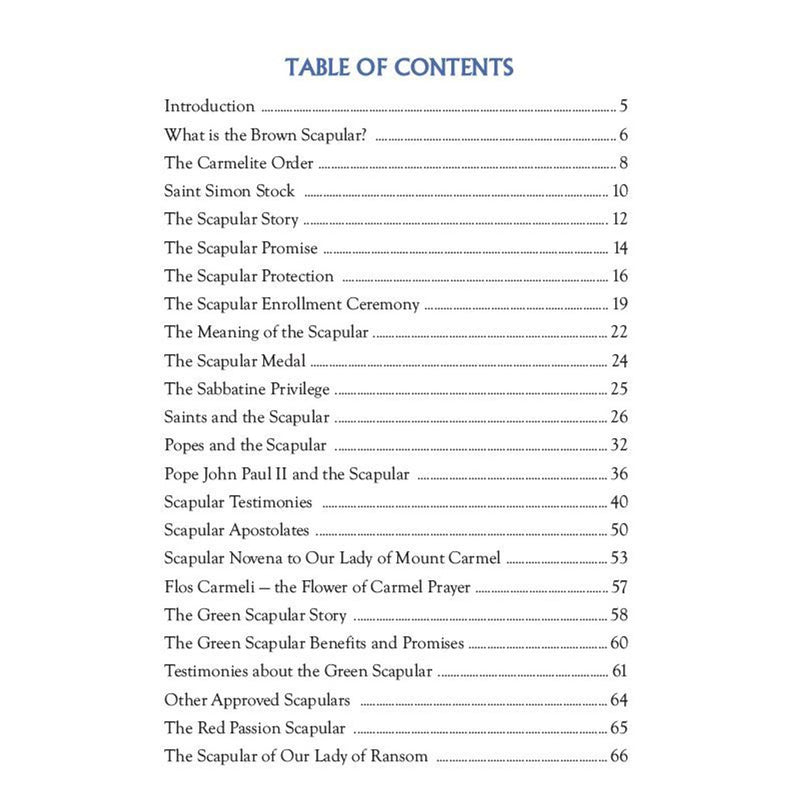 SCAPULAR PRAYER BOOK