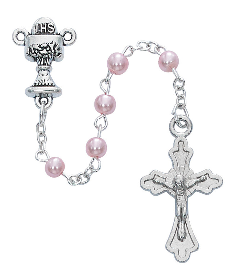 PINK PEARL COMMMUNION ROSARY