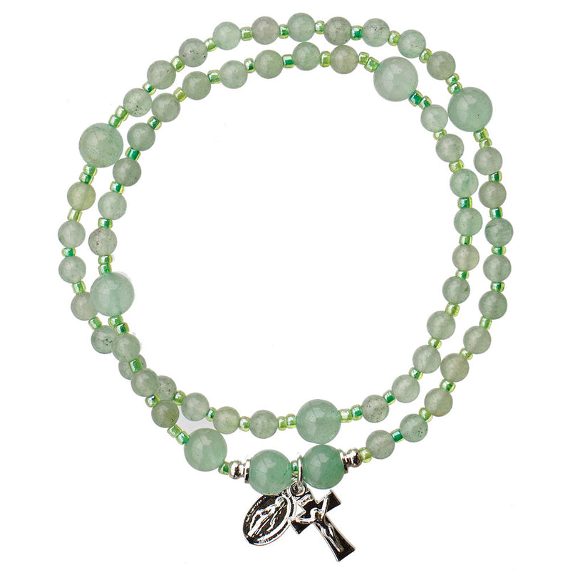4MM GREEN JADE TWIST BRACELET