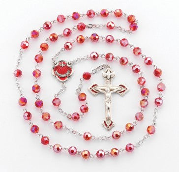 6MM RED CONFIRMATION ROSARY