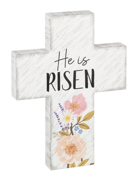 PRINT EASTER CROSS 10" RISEN