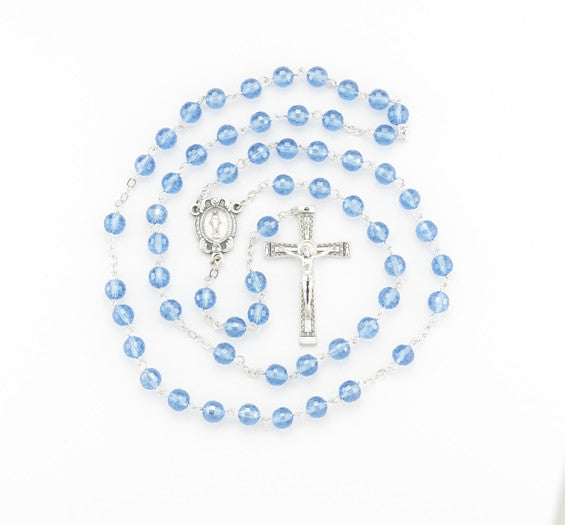 8MM SAPPHIRE ROSARY
