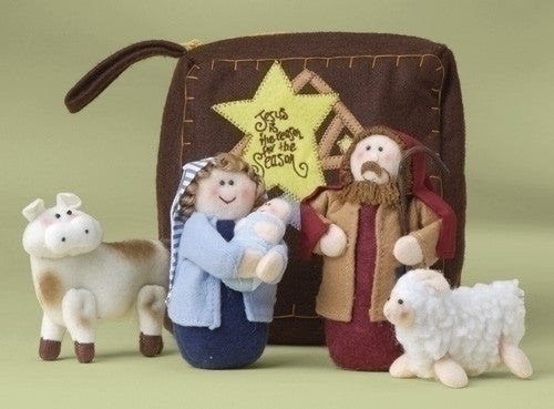 FABRIC NATIVITY W/ZIPPER POUCH