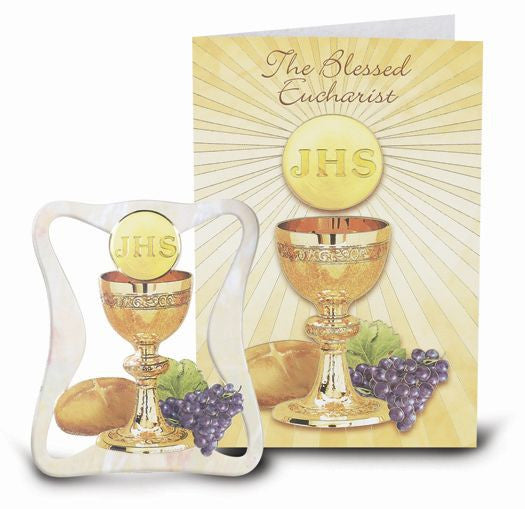 4" PEARLIZED COMMUNION PLAQUE