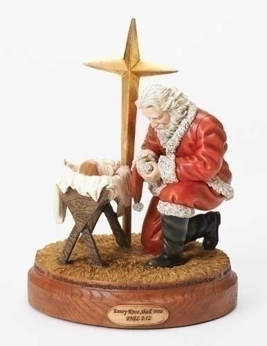 BOWING SANTA FIGURE W/STAR