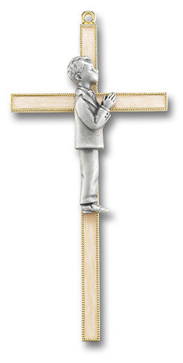 1ST COMMUNION BOY CROSS 7" PRL