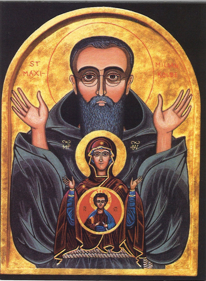 ST MAX KOLBE ICON HOLY CARD