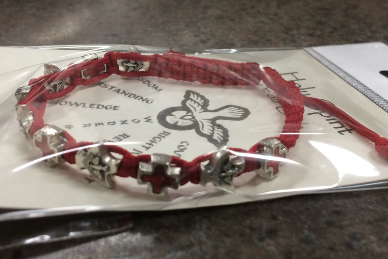 CONFIRMATION CORD BRACELET RED