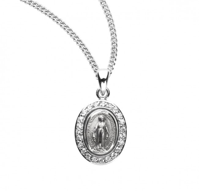 SS SM OVAL MIRAC MEDAL 18"