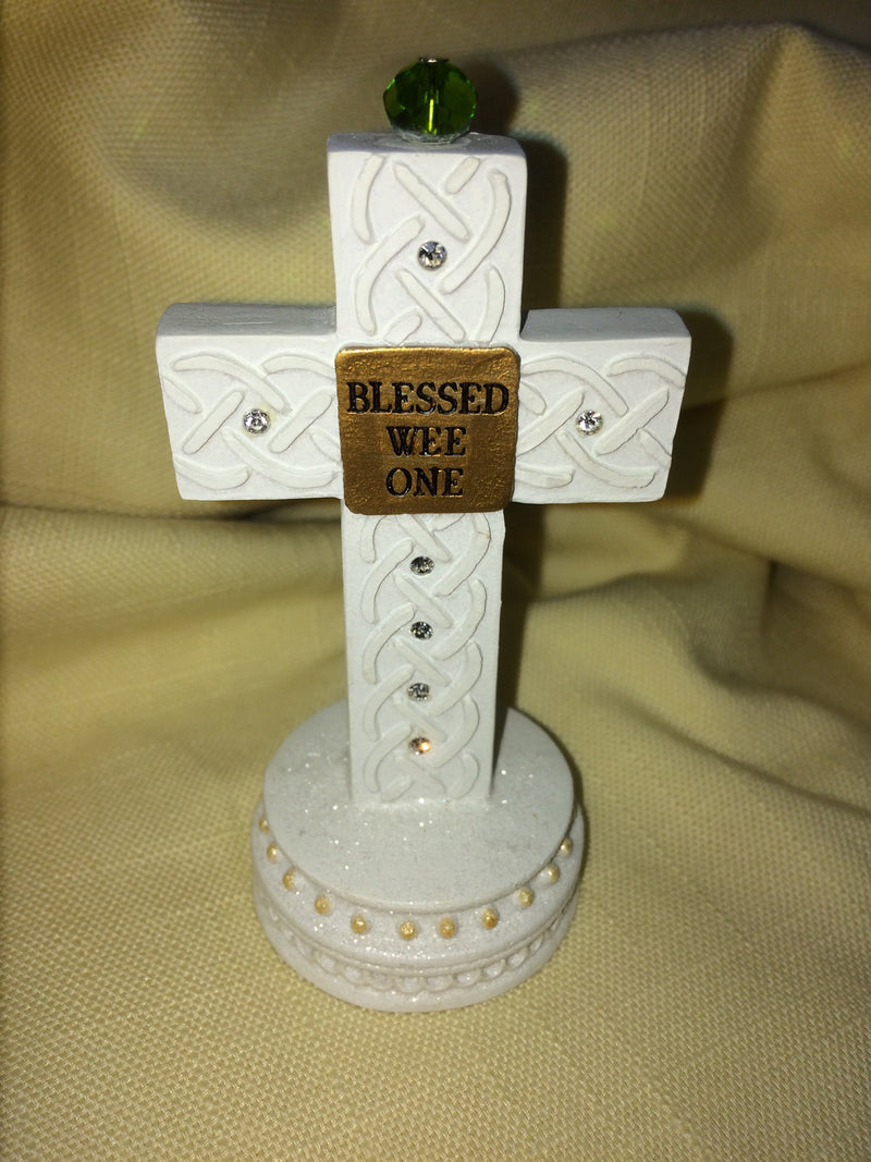 PEDESTAL CROSS BLESSED WEE ONE
