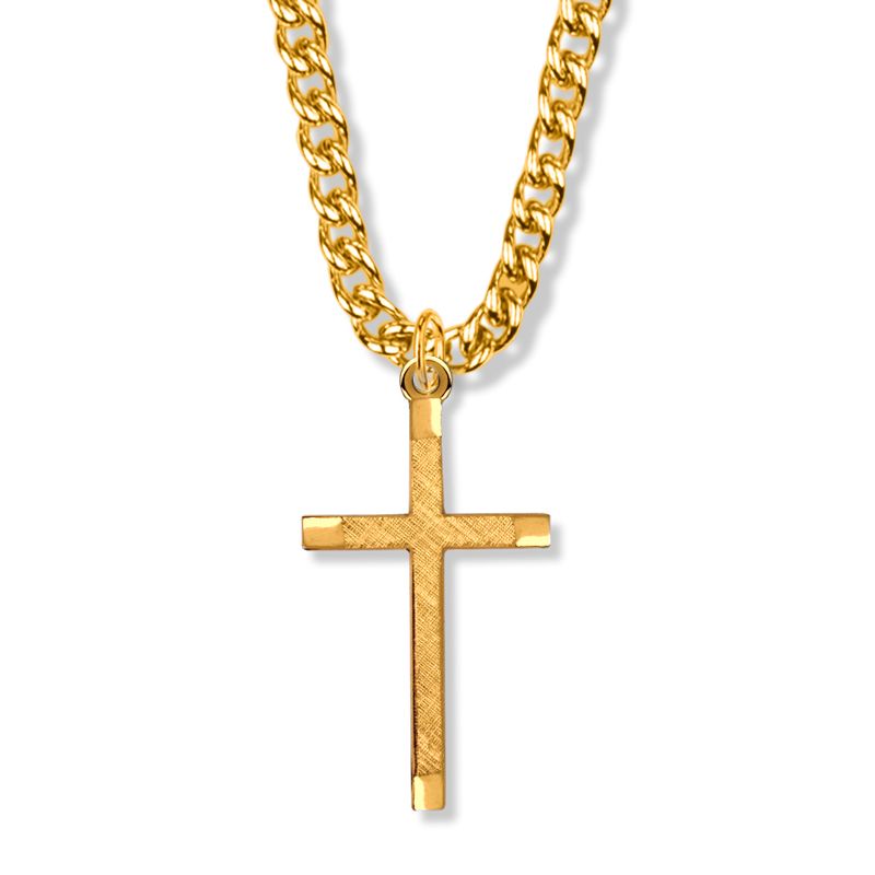 LG BRUSHED CROSS GOLD