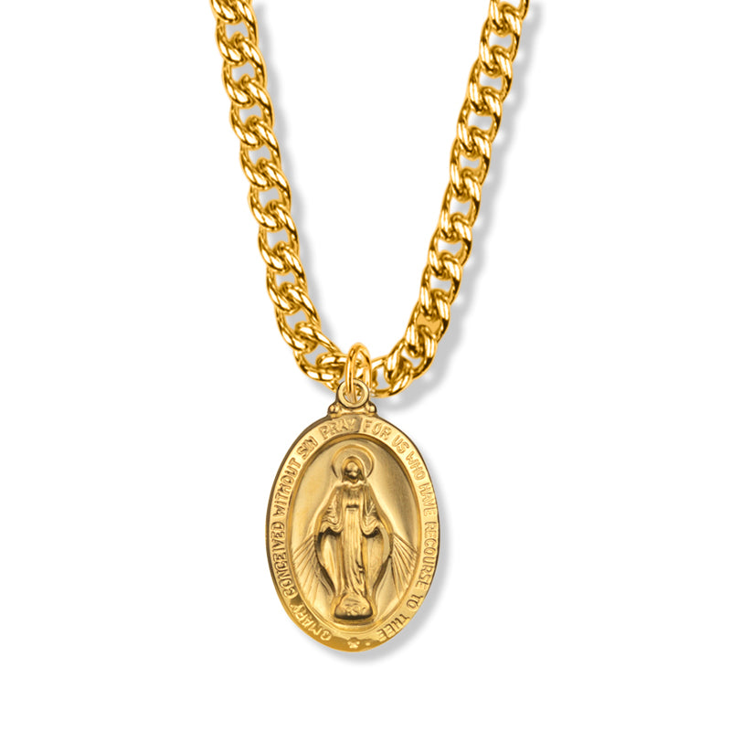 24K GOLD/SS MIRACULOUS 24" CH